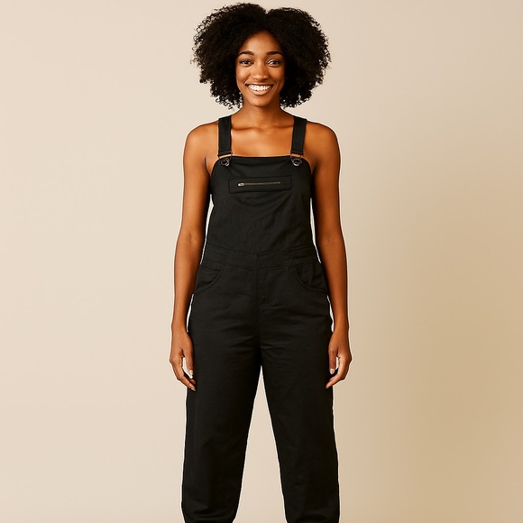 wild fable Pants - Wild Fable Black Satin Overalls - Size L